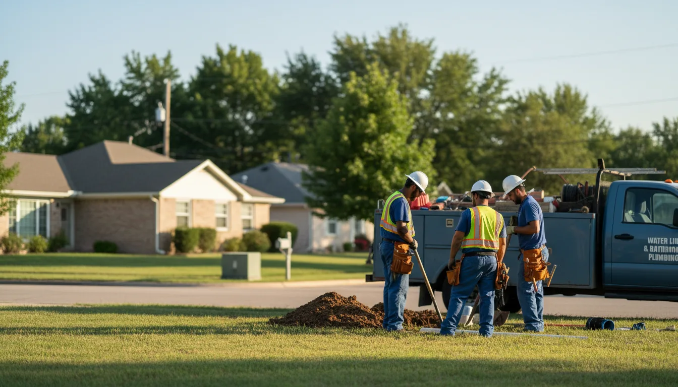 Residential water line and bathroom plumbing service in Asheboro, NC